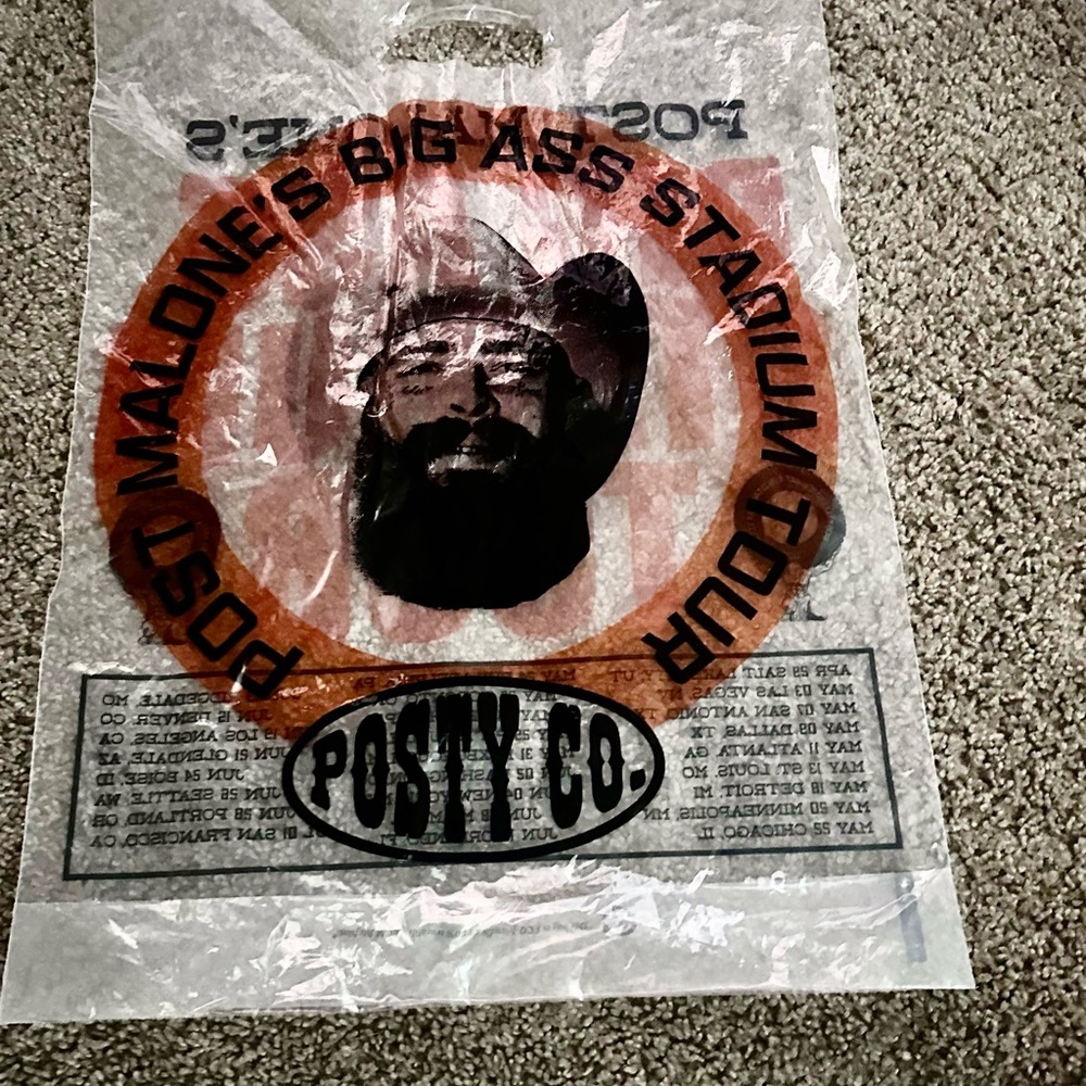 Post Malone Big Ass Stadium Tour Plastic Bag